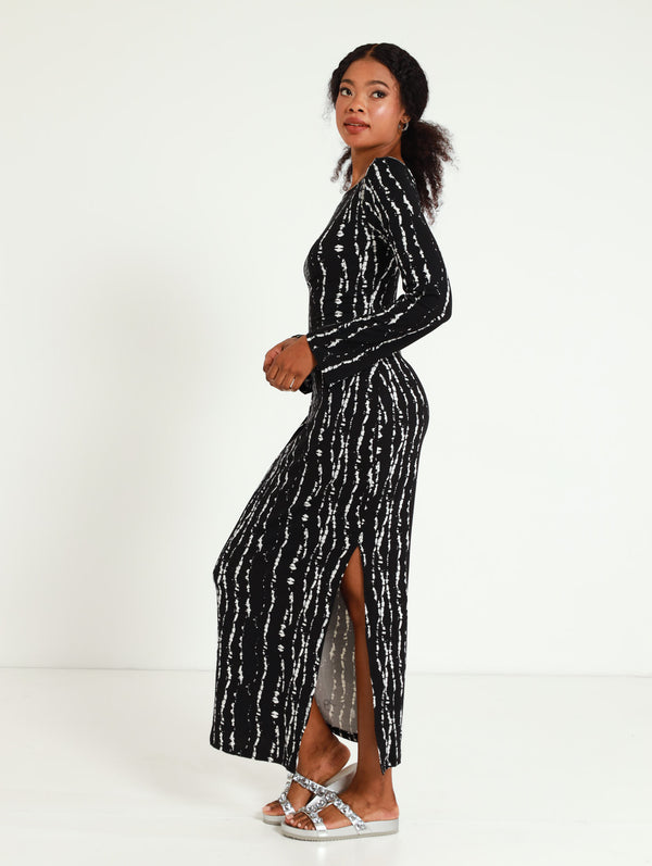 Long Sleeve Knit Maxi Dress – LEGiT