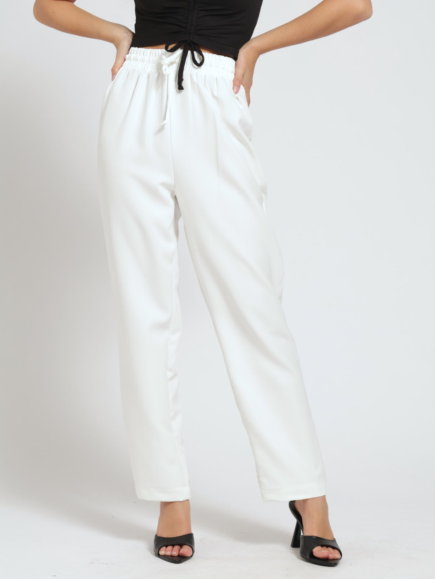 Barbi Slim Leg Pants - White – LEGiT