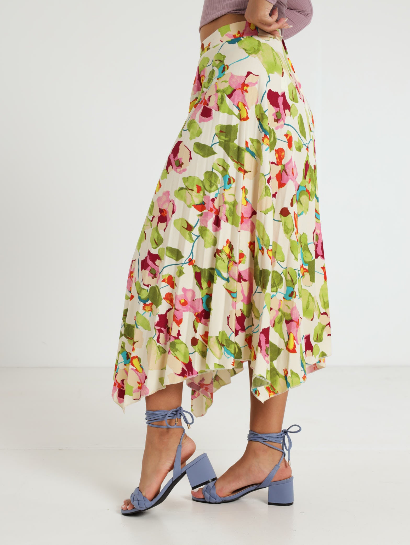 Floral Pleated Skirt – LEGiT