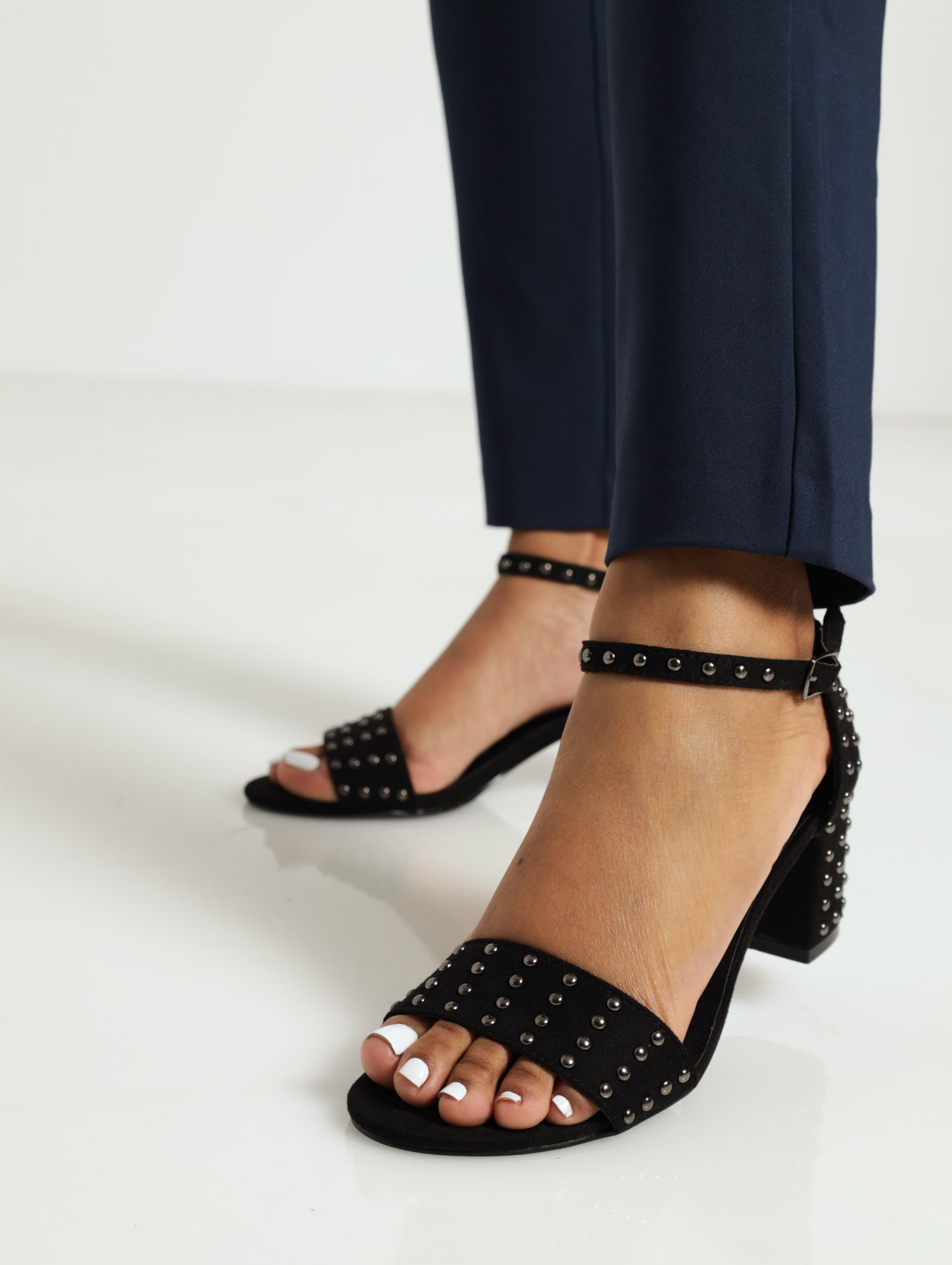 Studded 2025 low heels