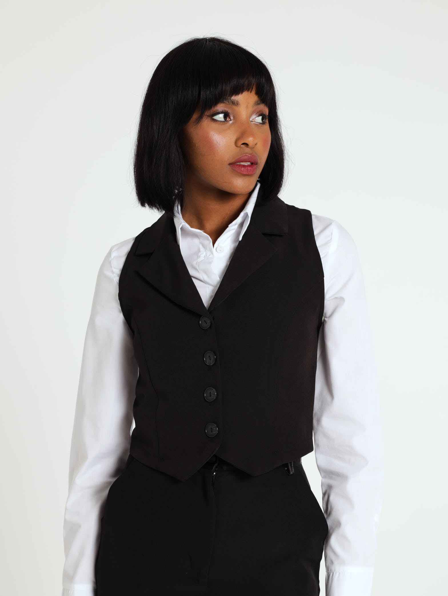 Black sale collared waistcoat