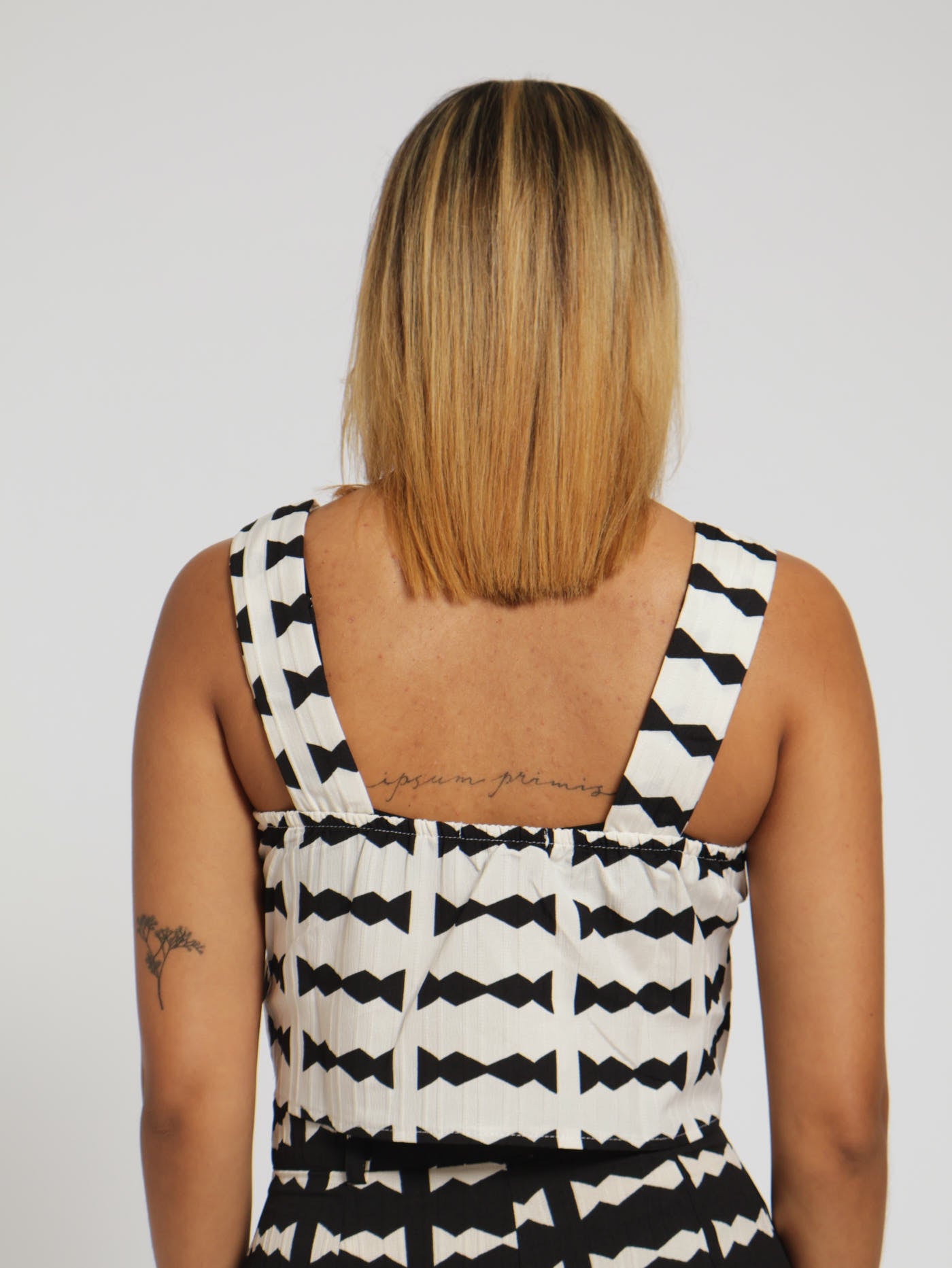 Reversible Cami Top Black & Cream, Fashionkilla